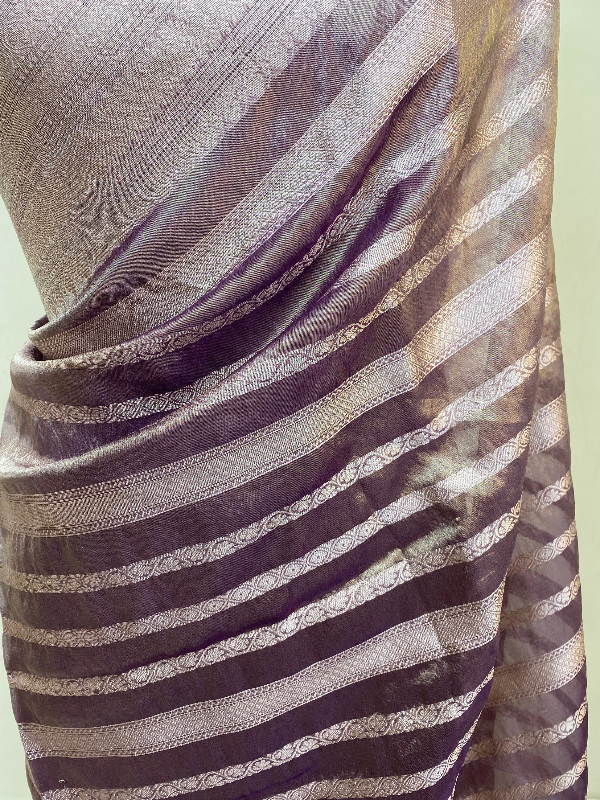 Magenta Tissue Silk Banarasi Saree