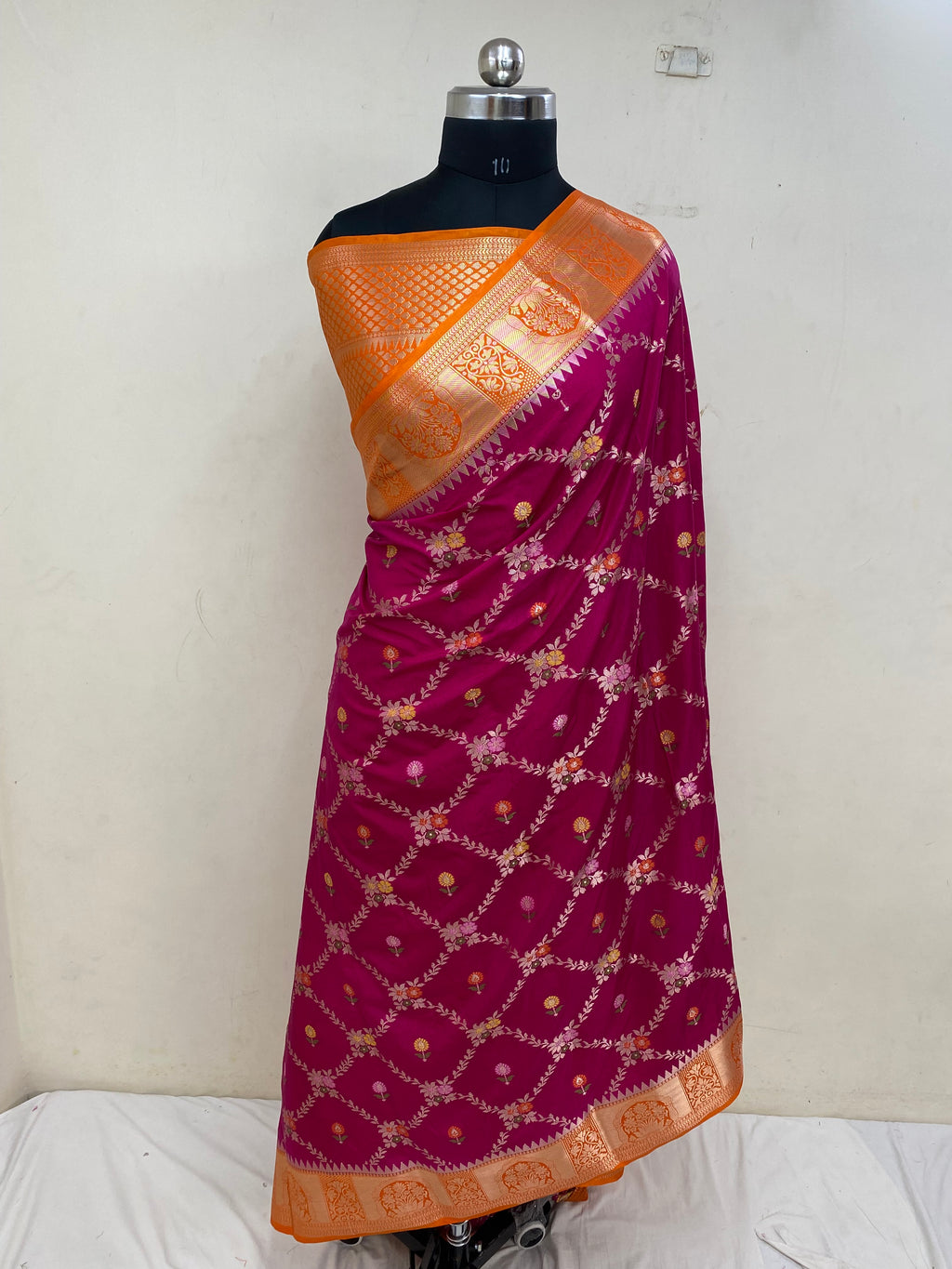 Rani Katan Silk Banarasi Saree