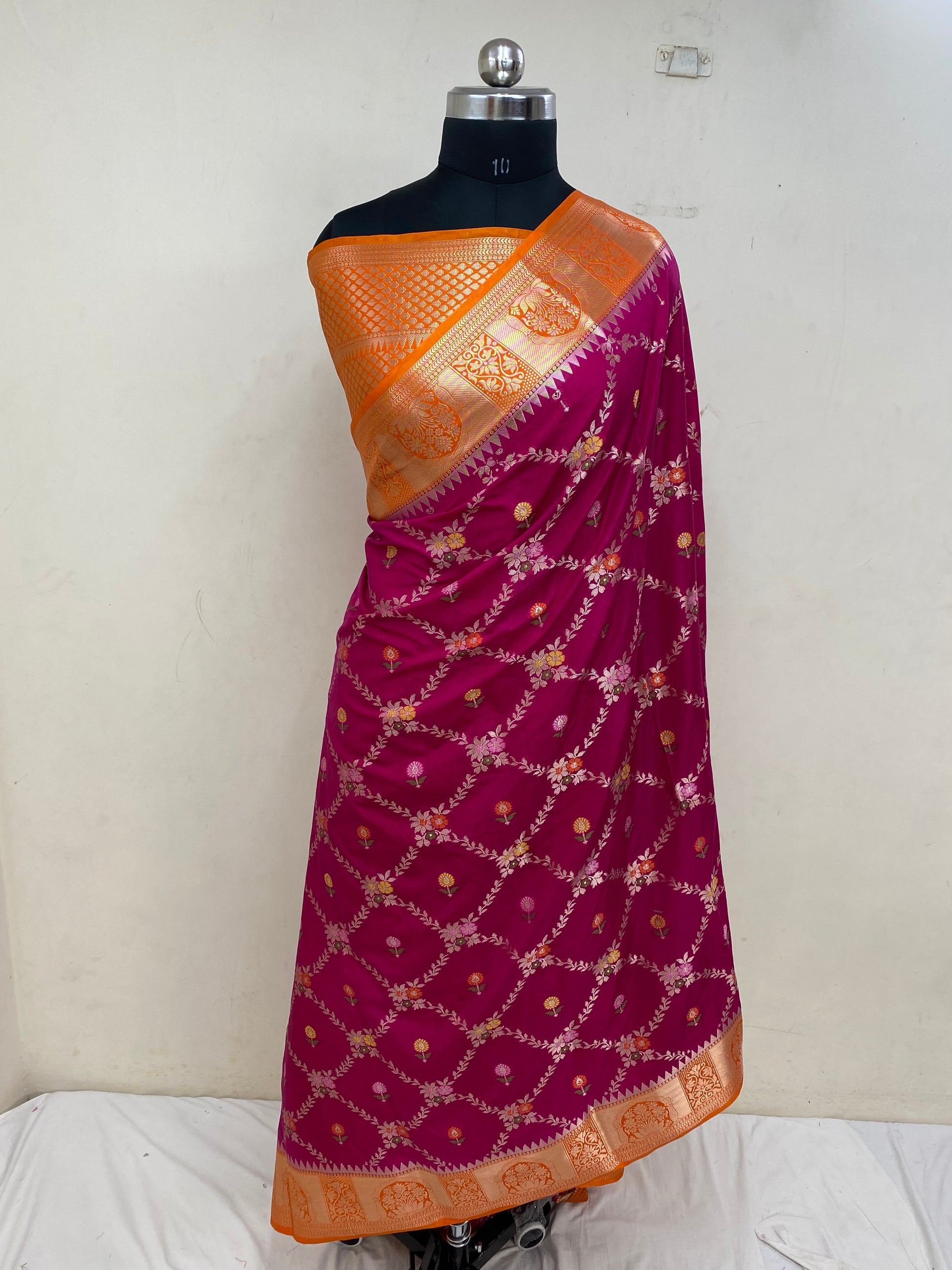 Rani Katan Silk Banarasi Saree