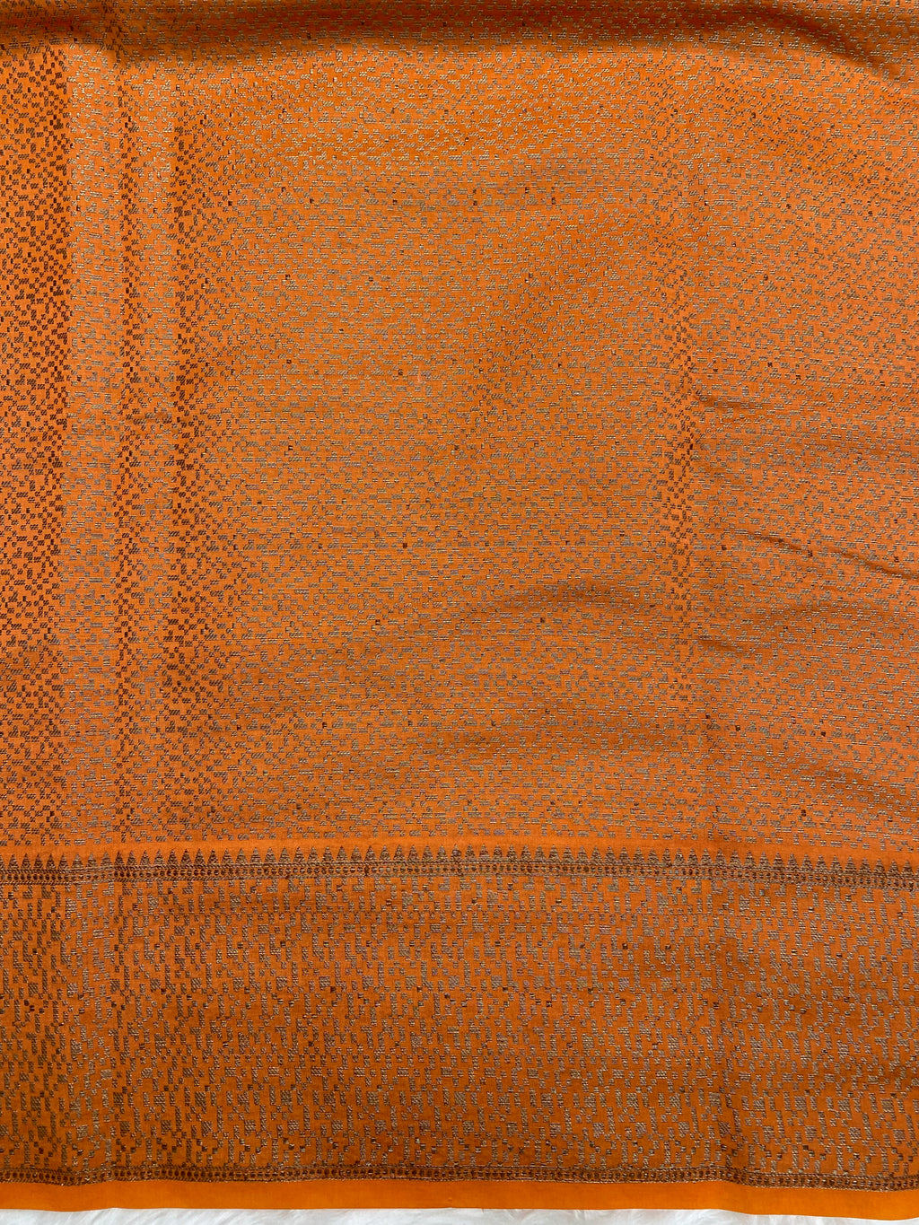 Red Orange viscose Silk Banarasi Saree