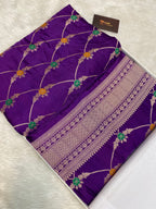 Purple Color Mashru Silk Banarasi Saree