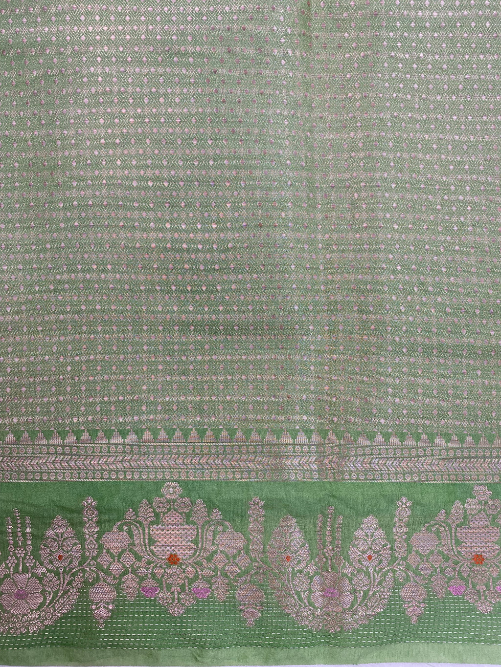 Green Katan Silk Banarasi Saree