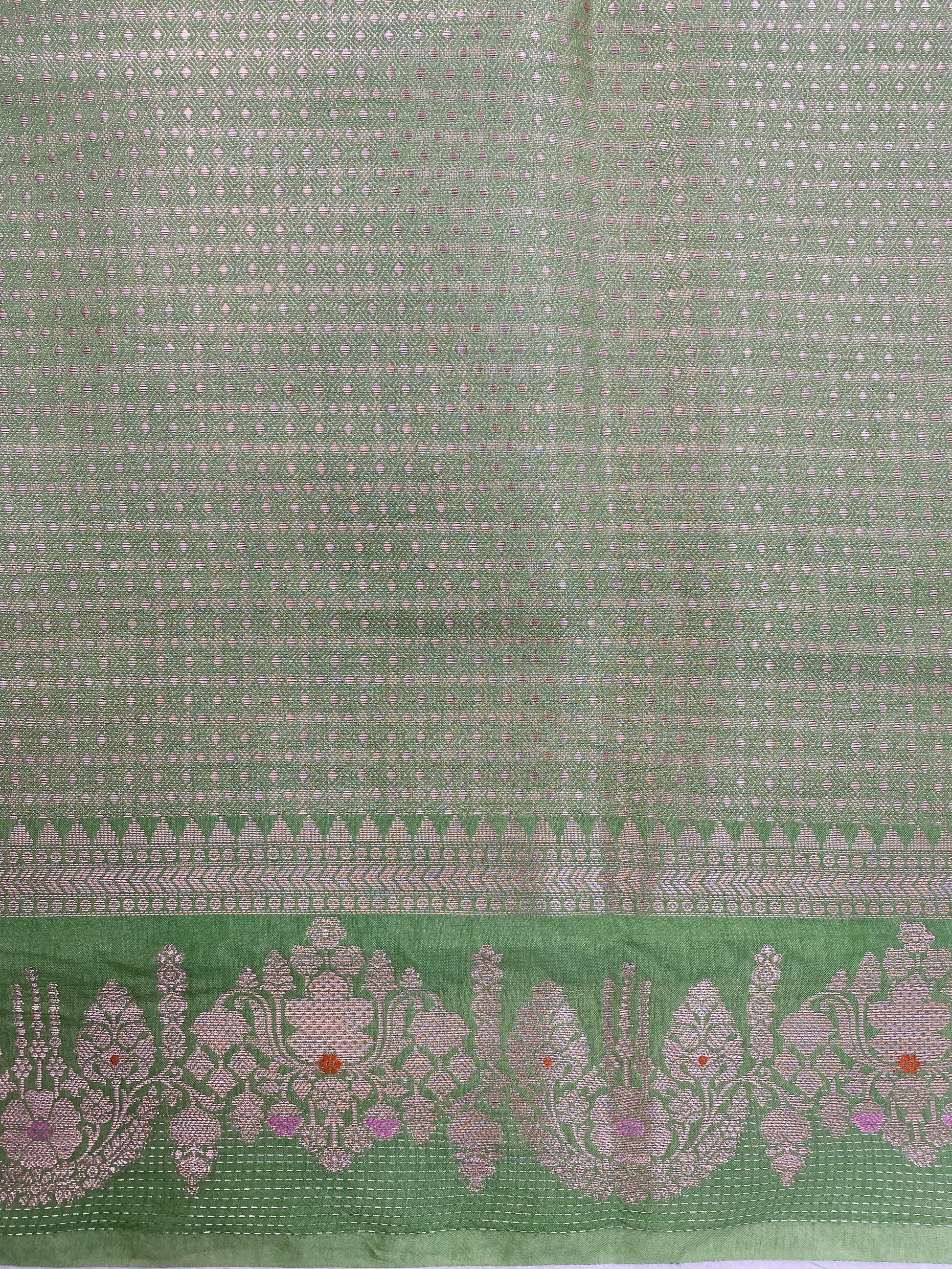 Green Katan Silk Banarasi Saree