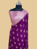 Magenta monga Silk Banarasi Saree