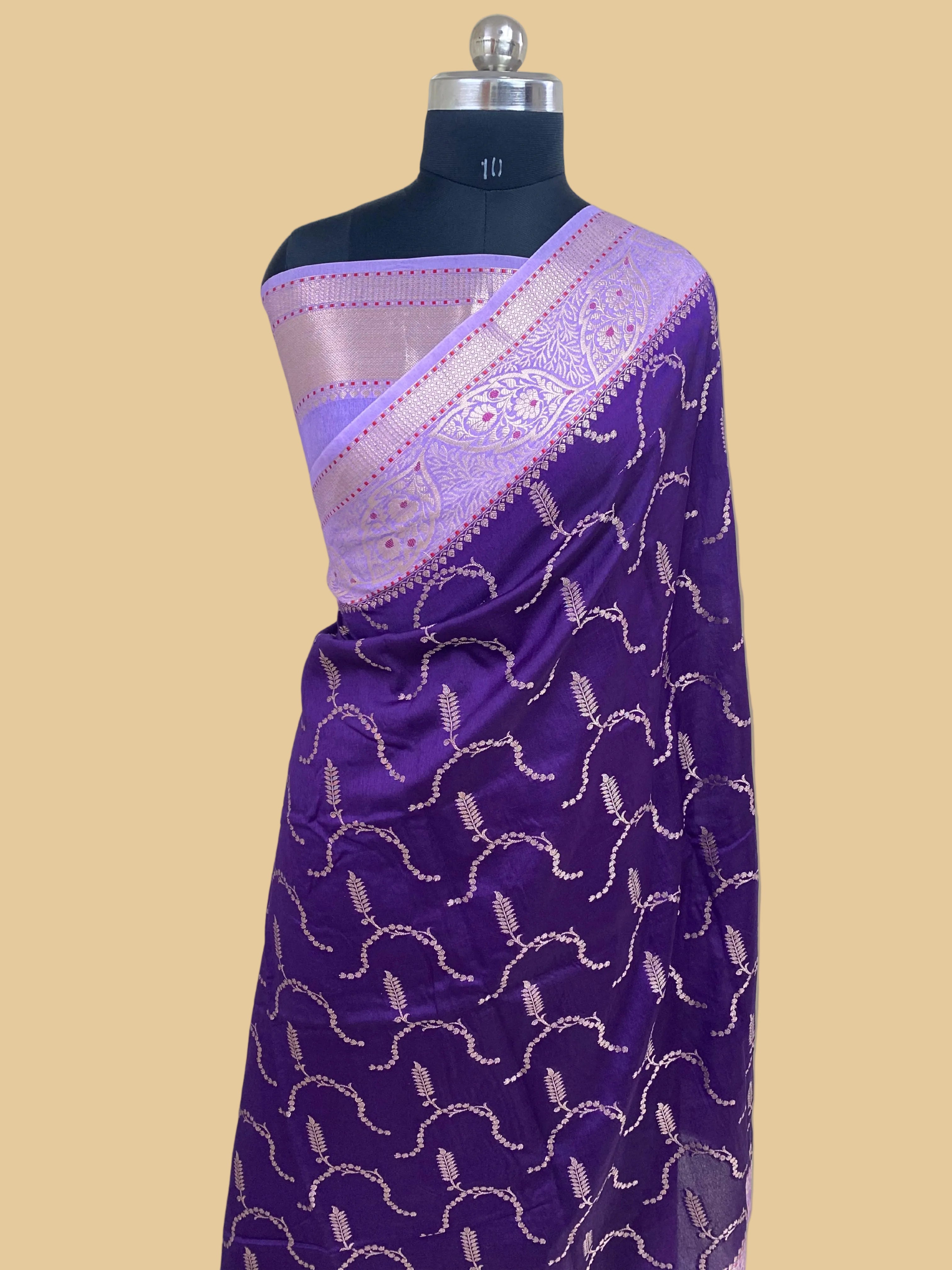 Majenta Raw Mango Banarasi Saree