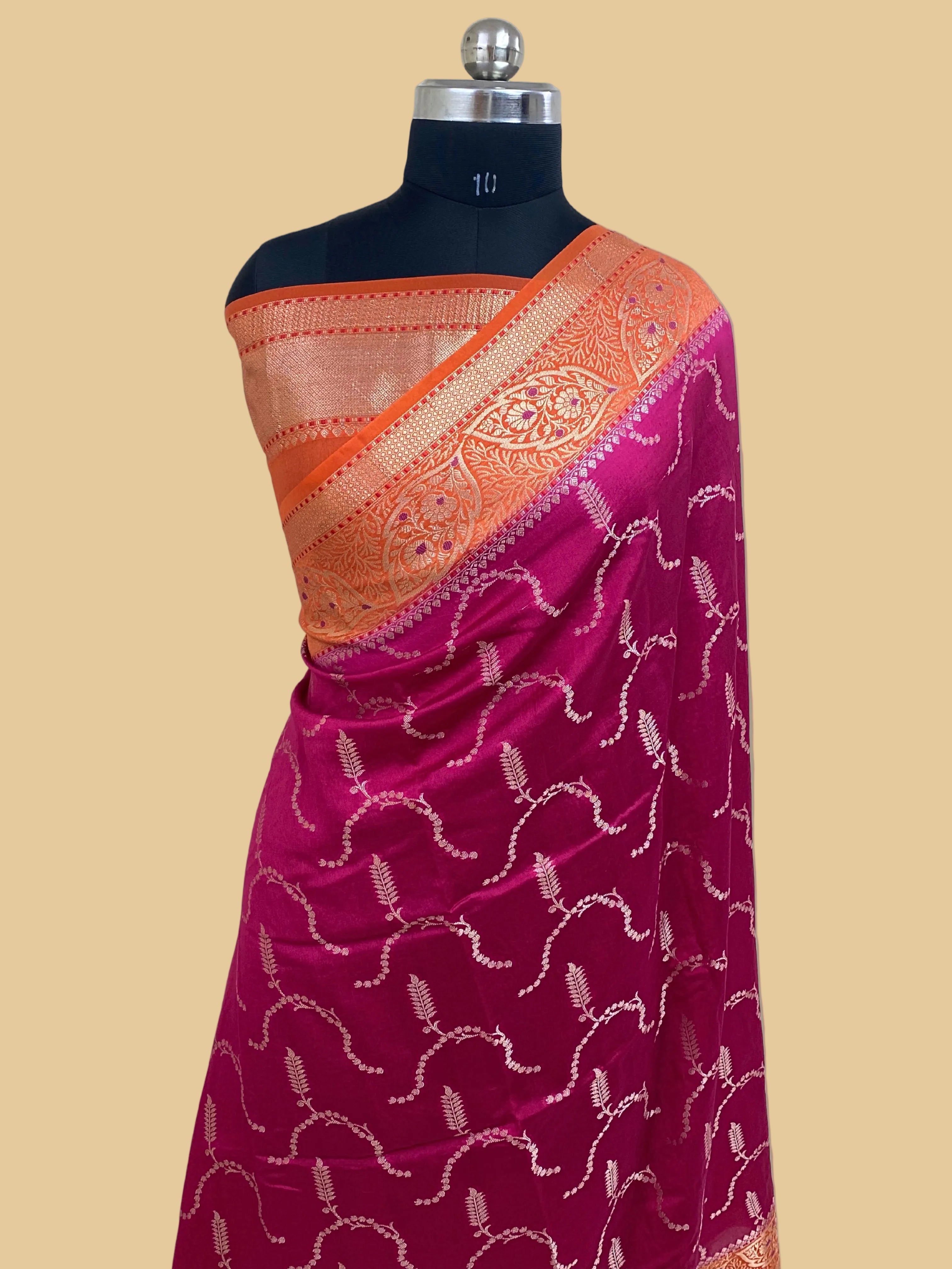 Rani Raw Mango Banarasi Saree