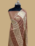 Brown Raw Mango Tissue Silk Banarasi Saree