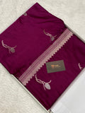 Majenta colour mashru silk banarasi saree