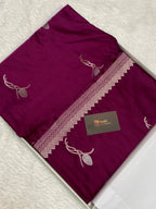 Majenta colour mashru silk banarasi saree