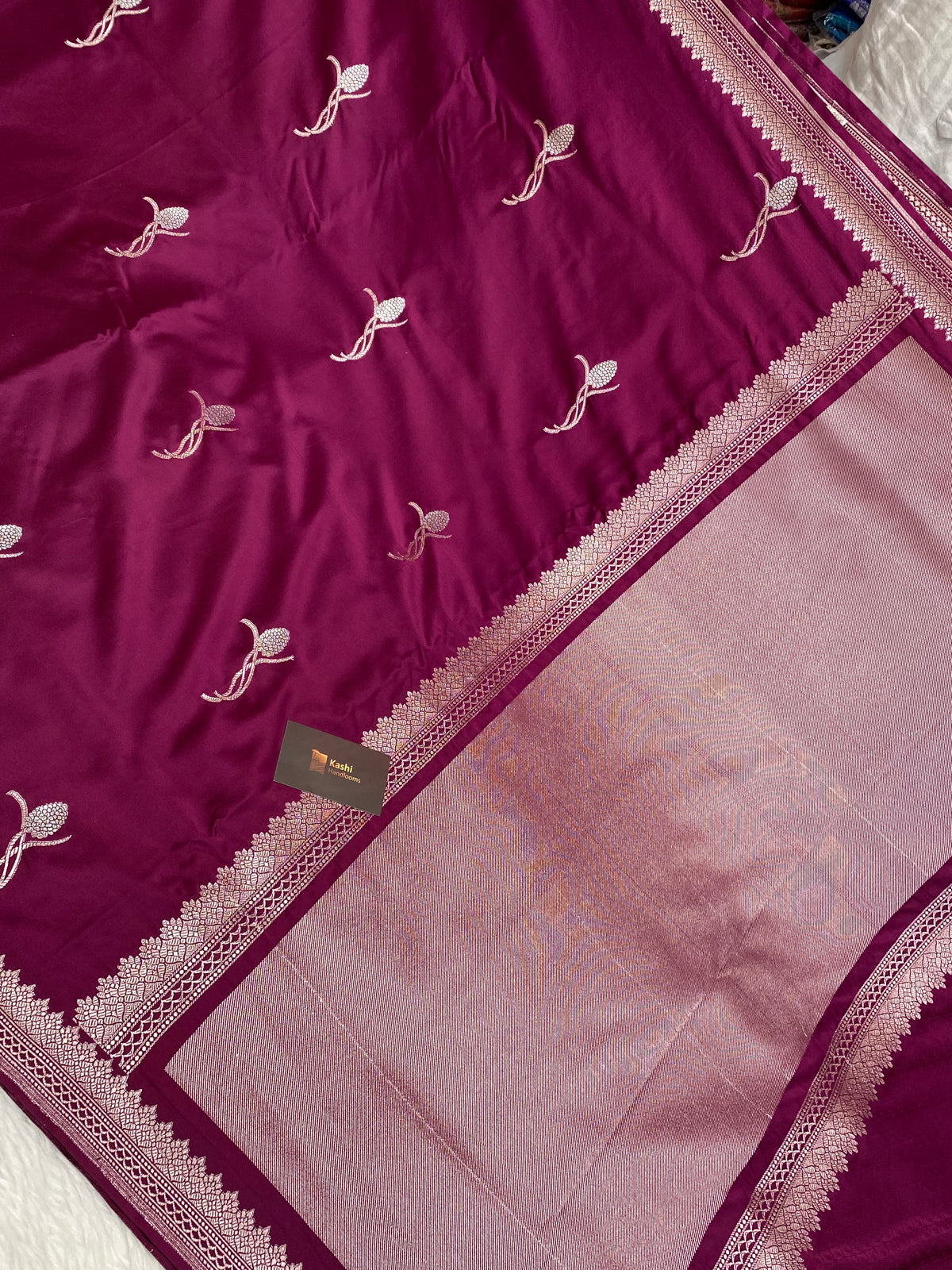 Majenta colour mashru silk banarasi saree