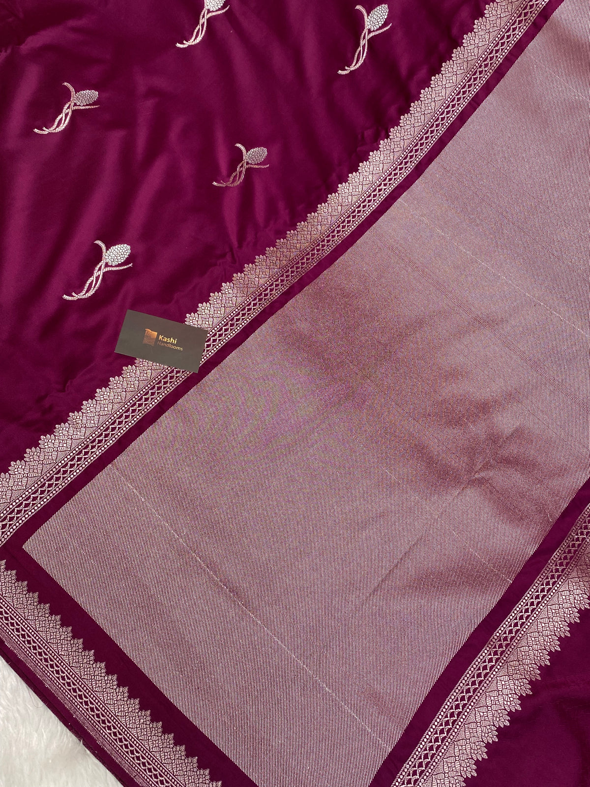 Majenta colour mashru silk banarasi saree