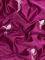 Majenta colour mashru silk banarasi saree