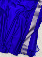 Inkhaab Royal blue mashru silk Banarasi saree