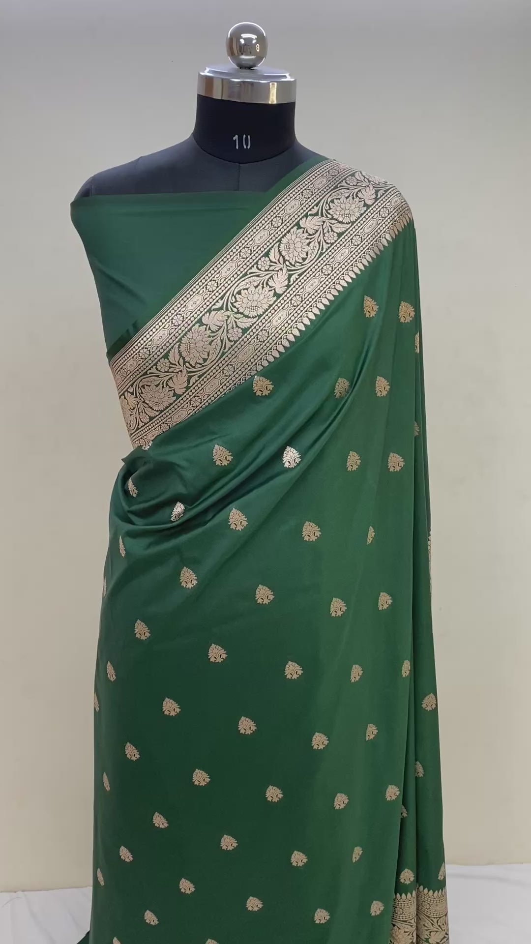 Mashru silk Green tone Banarasi Saree