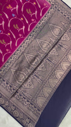 Rani monga Silk minakari Banarasi Saree