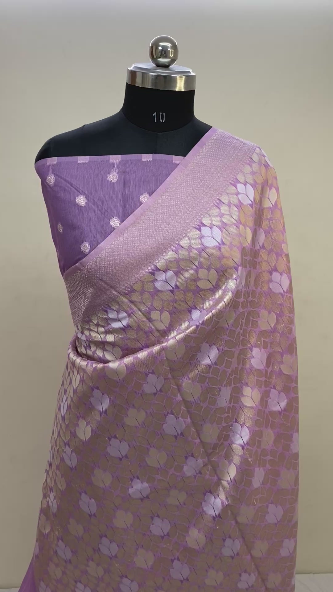 Linen Cotton Lovendor Banarasi Saree