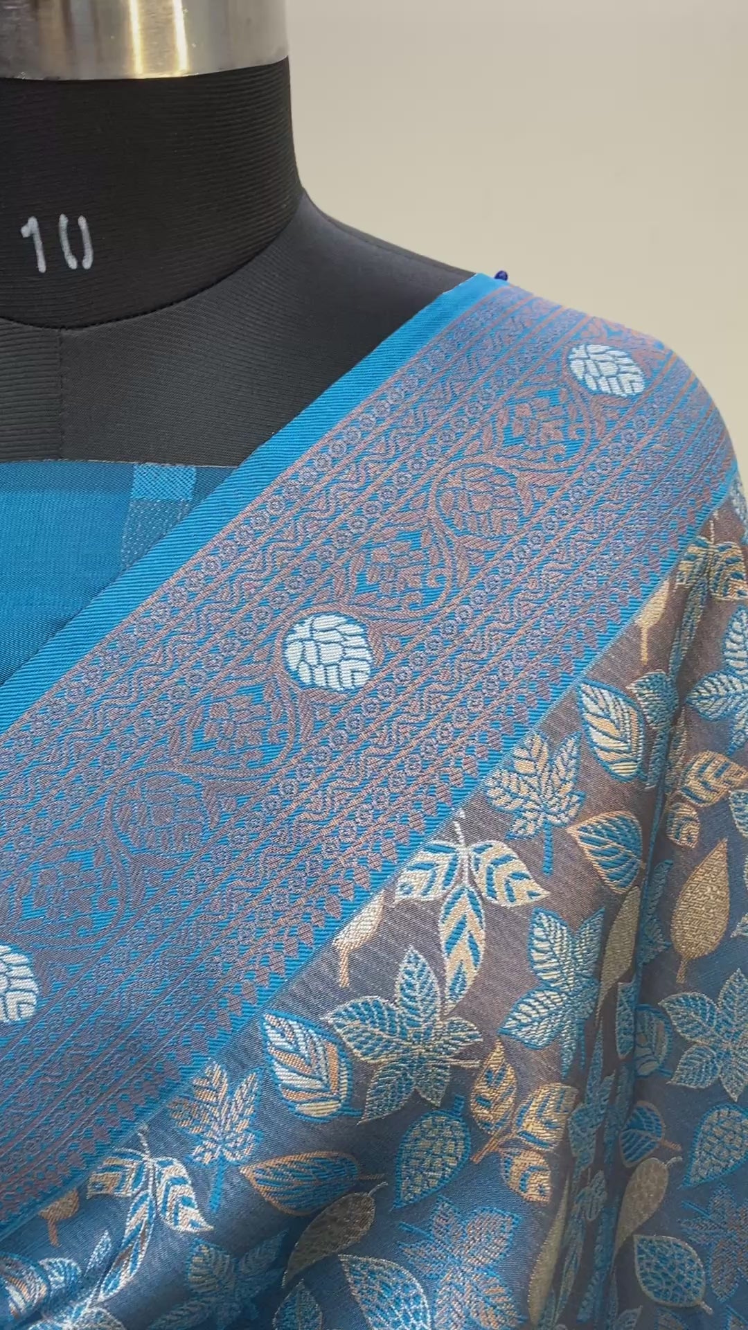 Soft Violet-Blue Tilfi Meenakri Banarasi Saree