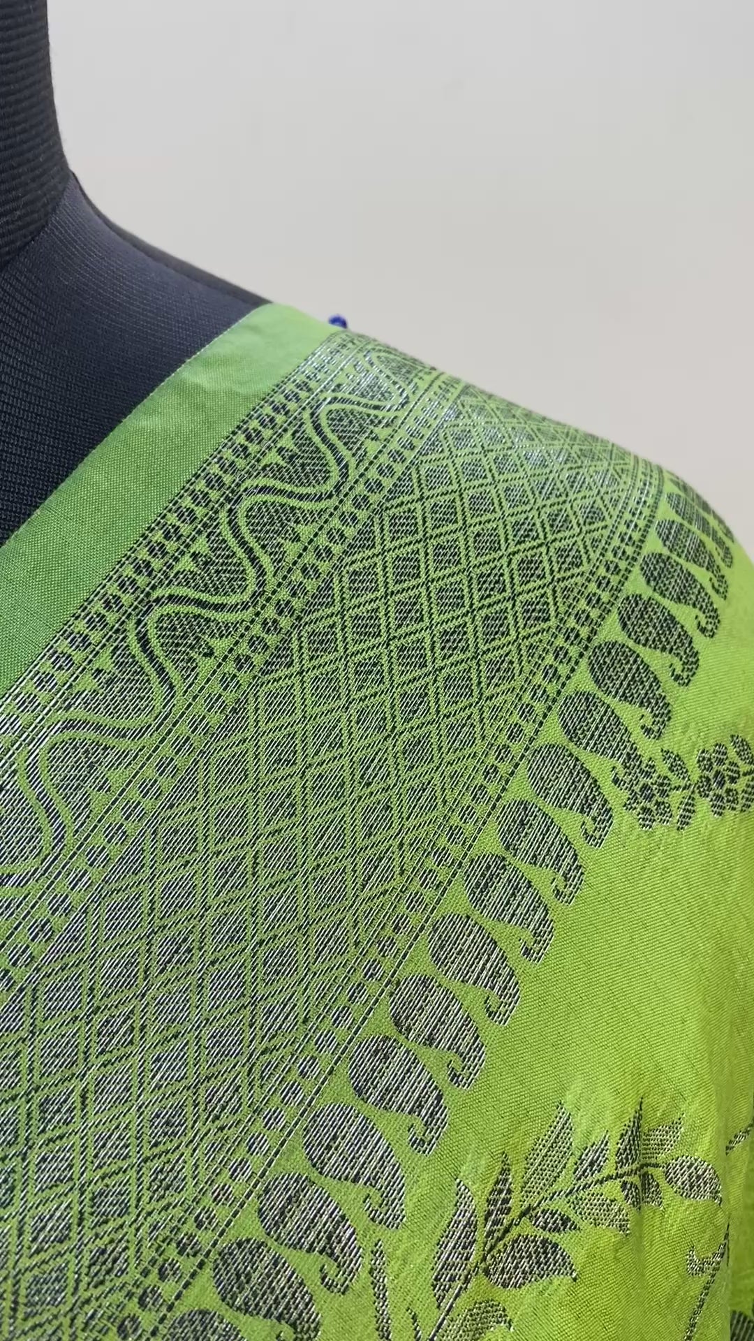 Green Georgette Jangla Pattern Banarasi Saree