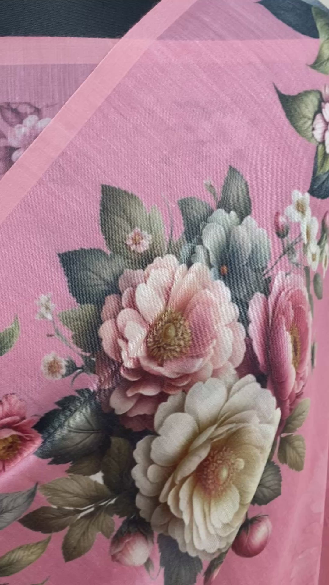 Pink Cotton Banarasi with Digital Print Saree